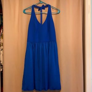 White by Vera Wang short halter bridesmaids dress